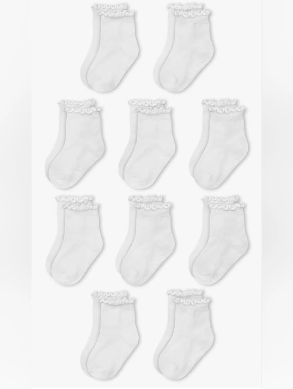 Fruit of the Loom Ruffle Socks for Girls - Cotton Grip Socks for Baby & Toddler